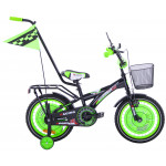 Detský bicykel 16" BMX Racing Fuzlu čierno-zelený